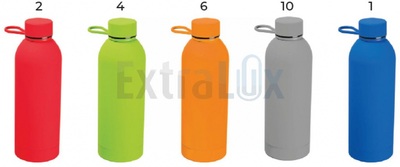 STEKLENICA Z ROČAJEM GUMIRANA IZ NERJAVEČEGA JEKLA