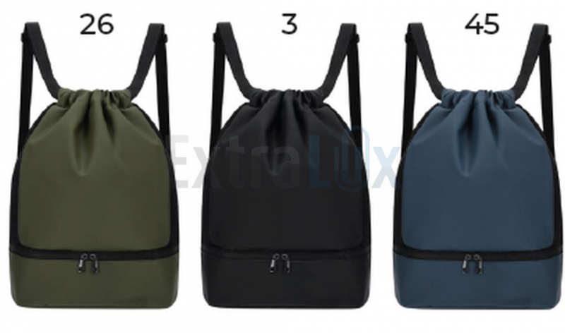 NAHRBTNIK IZ PU MATERIALA Z ZAPIRANJEM NA VRVICO IN NOTRAN. ŽEPOM Z ZADRGO