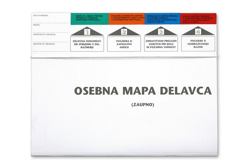 MAPA OSEBNA DELAVCA STANDARD 4-DELNA Z ELASTIKO