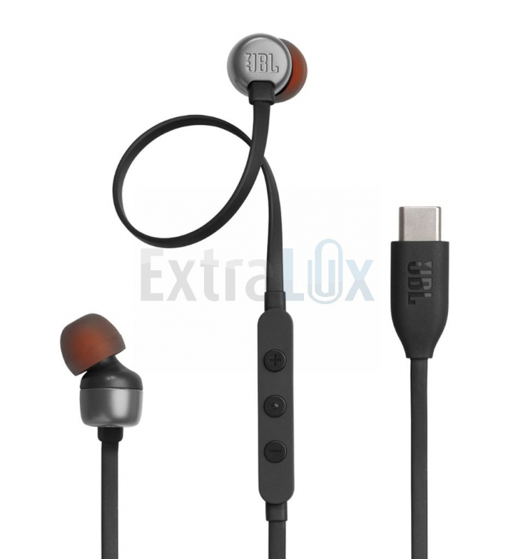 SLUŠALKE JBL TUNE 310C ŽIČNE, USB-C, ČRNE