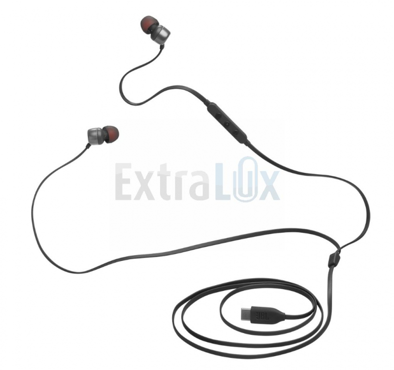SLUŠALKE JBL TUNE 310C ŽIČNE, USB-C, ČRNE