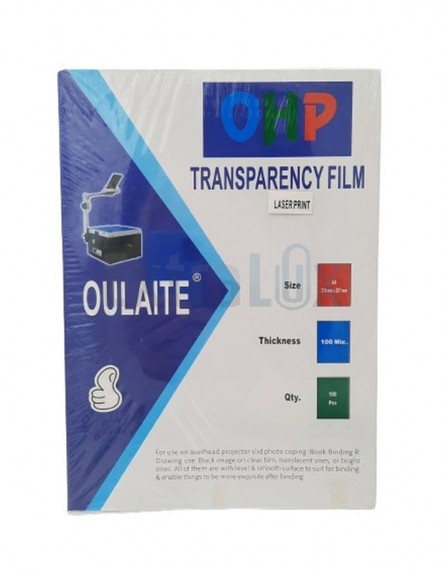 FOLIJA NN OHP A4 100 MIC ZA LASER IN ČB FOTOKOPIRANJE 100/1