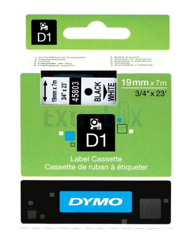 TRAK DYMO D1 19MMX7M ČRNA NA BELEM ART.45803 S0720830