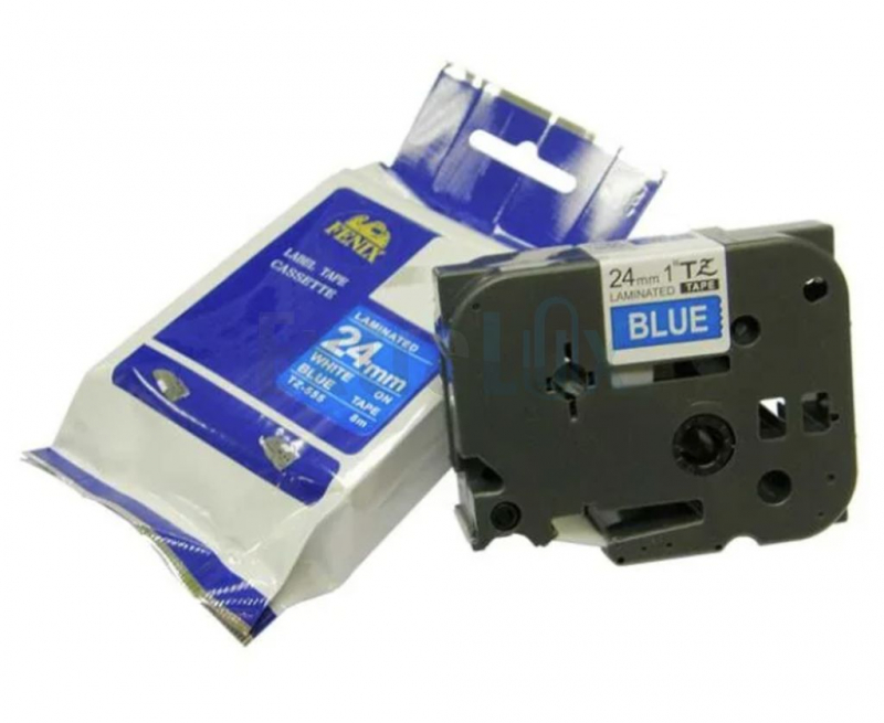 TRAK FENIX TZ-555 24MMX8M BELA NA MODREM KOMPATIBILEN (TZE555)