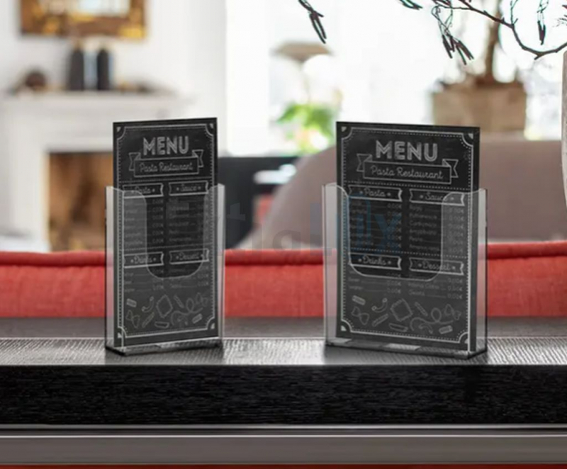 STOJALO STENSKO POKONČNO 21x9,9CM ZA KUVERTE DONAVA Z LUKNJAMA, PROZORNO