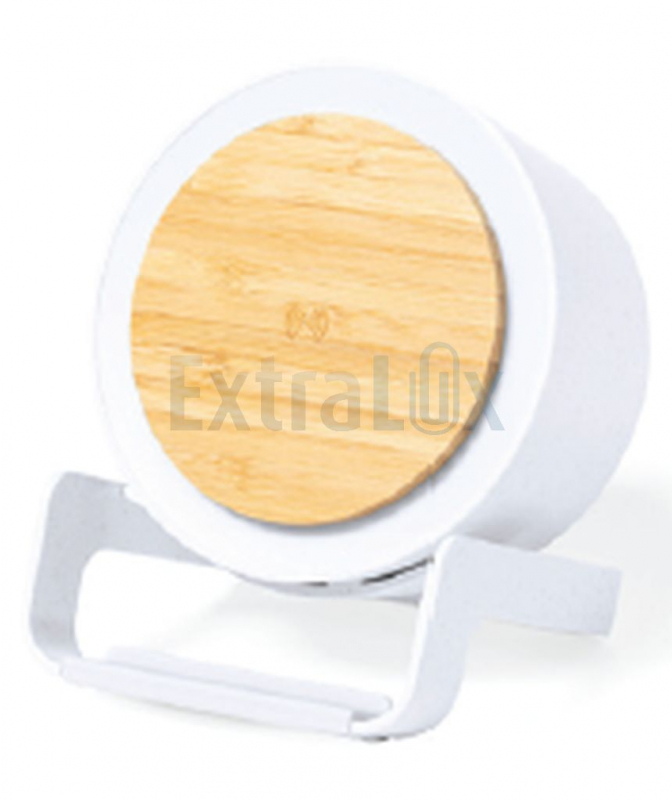 VEČNAMENSKA SVETILKA Z ZVOČNIKOM, BREZŽIČNIM POLNILNIKOM IN STOJALOM ZA TELEFON