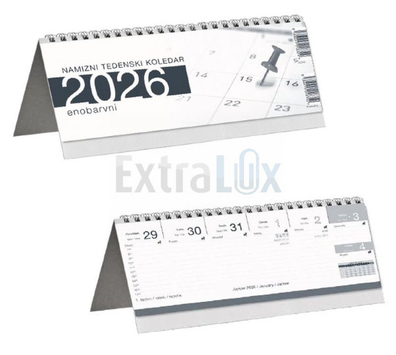 KOLEDAR NAMIZNI POKONČNI SIV  2026