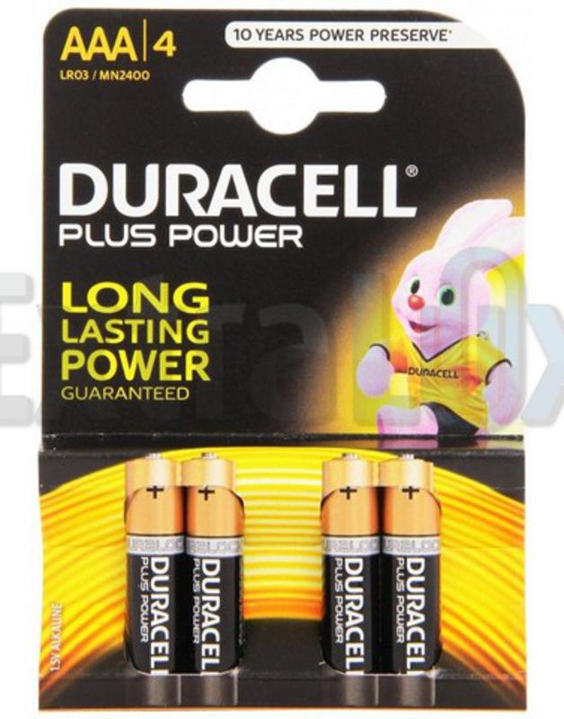 BATERIJA DURACELL PLUS 100% AAA/LR03/MN2400 1,5V 1/4