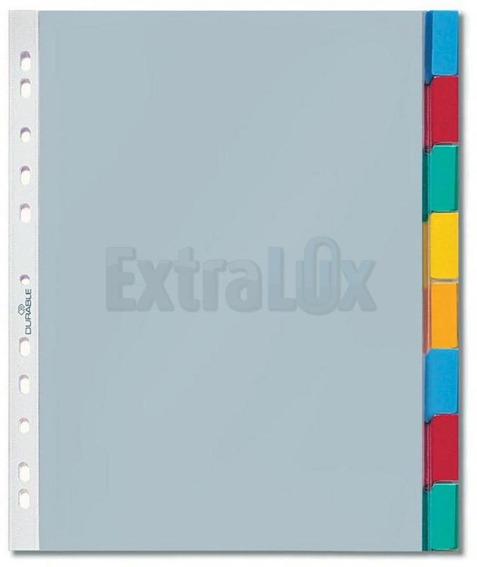 PREGRADNI REGISTER PVC-VLOŽNA MAPA A4 DURABLE D6631 8-DELNA DU663119