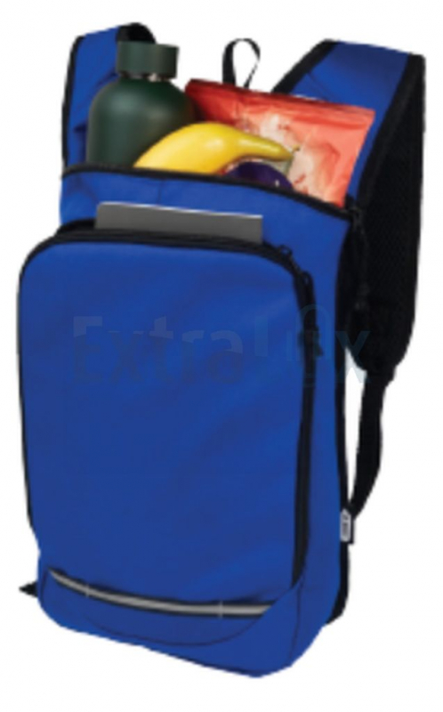 ŠPORTNI NAHRBTNIK IZ RPET MAT., VODOODBOJNI, 2 PRED. Z ZADRGO, ODSEVNI TRAK