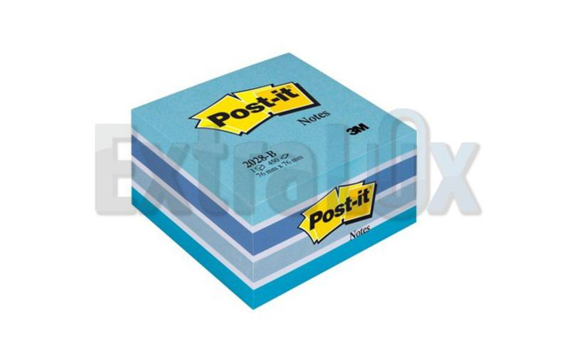 SAMOLEPILNA KOCKA POST-IT 3M 2028-B 76X76 MODRO-BELA 450L