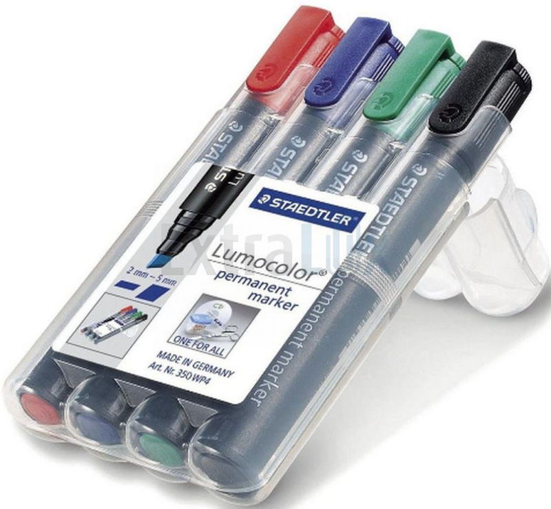 FLOMASTER STAEDTLER LUMOCOLOR 350 WP4 PERMANENTNI PRIREZANA KONICA 4/1