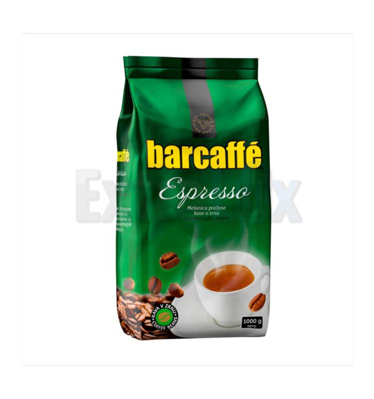 KAVA BARCAFFE V ZRNU 1KG ESPRESSO (ZELENI OVOJ)