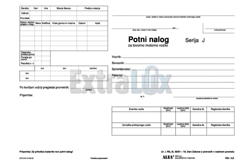 OBRAZEC 4,9 POTNI NALOG ZA TOVORNO MOTORNO VOZILO NEKOPIRNI