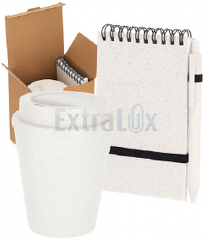 SET SKODELICE COFFE TO GO IZ PP, ZVEZKA IN PISALA IZ PŠENIČNE SLAME