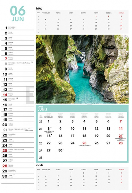 KOLEDAR POSLOVNA SLOVENIJA  2026