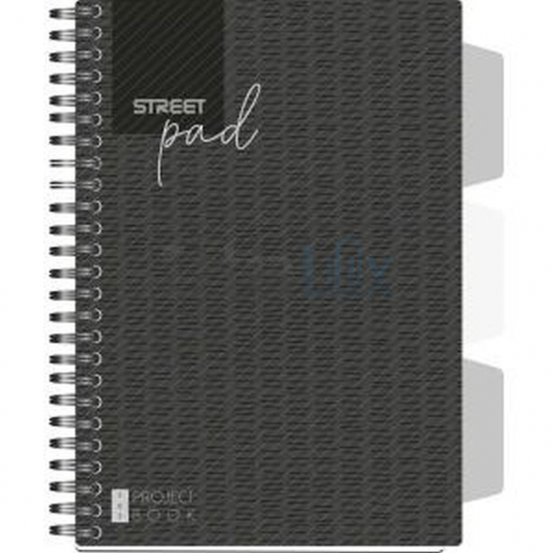 ZVEZEK ŠPIRALNI Z ZAVIHKI A5 100L 80G ČRTE STREET PAD
