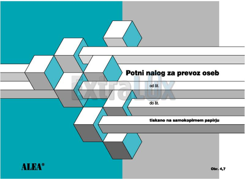 OBRAZEC 4,7 POTNI NALOG ZA PREVOZ OSEB A5 KOPIRNI