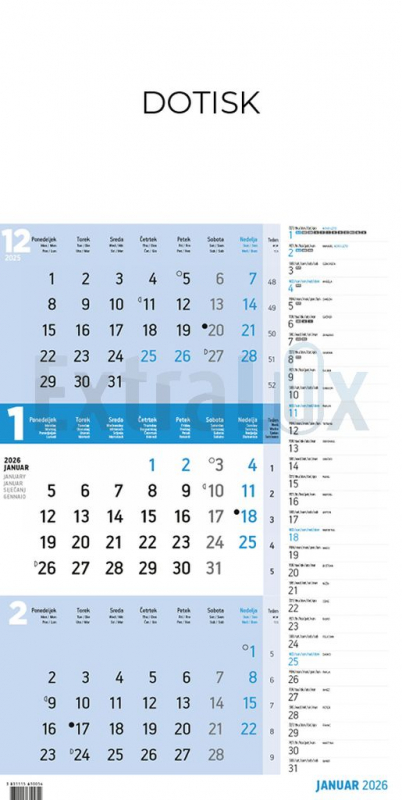 KOLEDAR TRIMESEČNI S PLANERJEM  2026