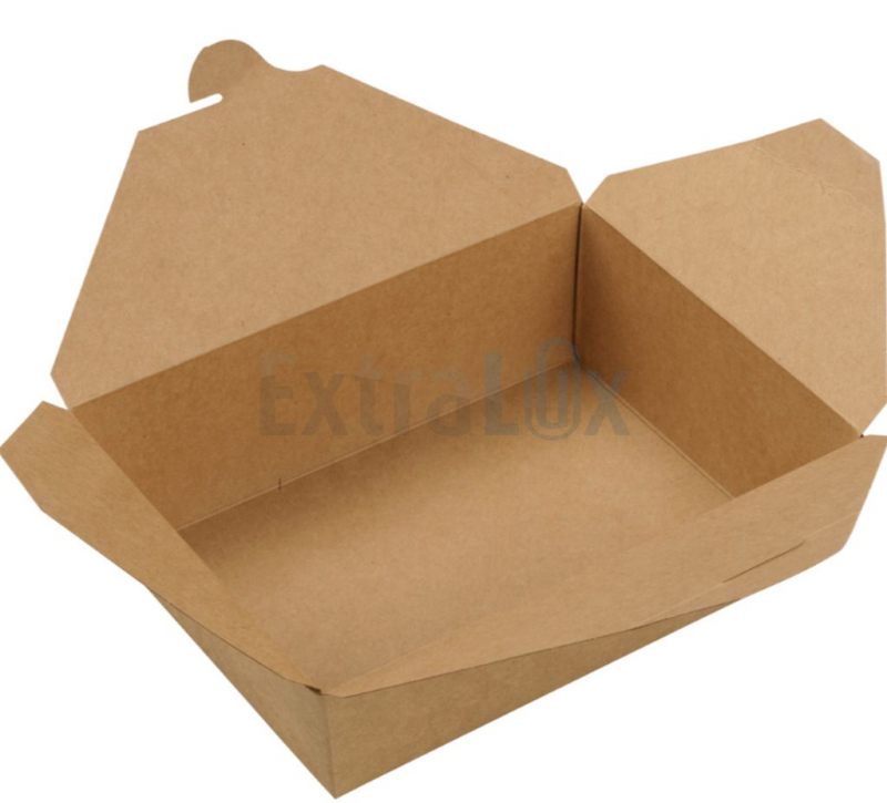 TAKE AWAY BOX PAPIRNATI, KRAFT, 900ML, 13X15,5X6,5CM, 50/1