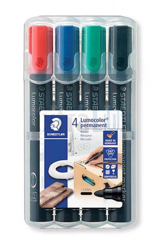 FLOMASTER STAEDTLER LUMOCOLOR 352 WP4 PERMANENTNI OKROGLA KONICA 2MM 4/1