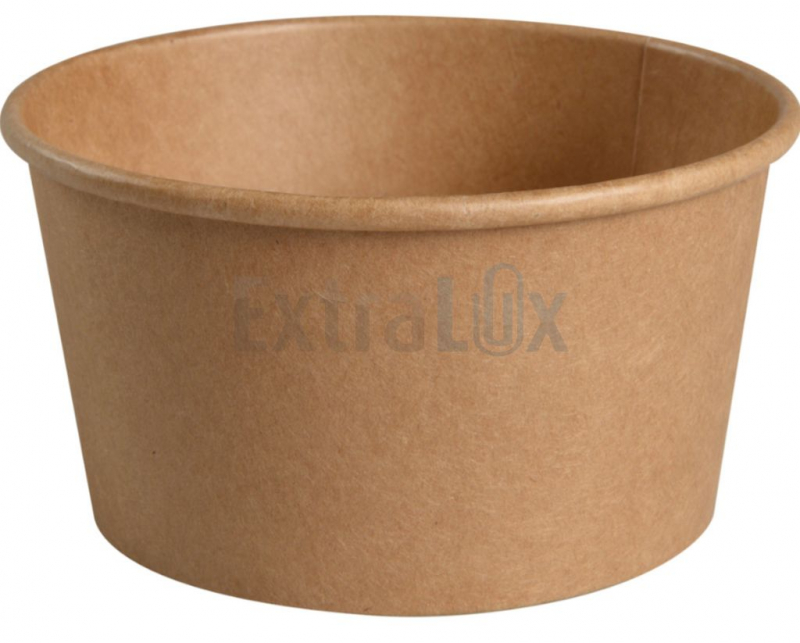 SKODELA PAPIRNATA OKROGLA ZA TOPLE JEDI, 450ML, KRAFT, FI11,5CMX6,2CM, 50/1