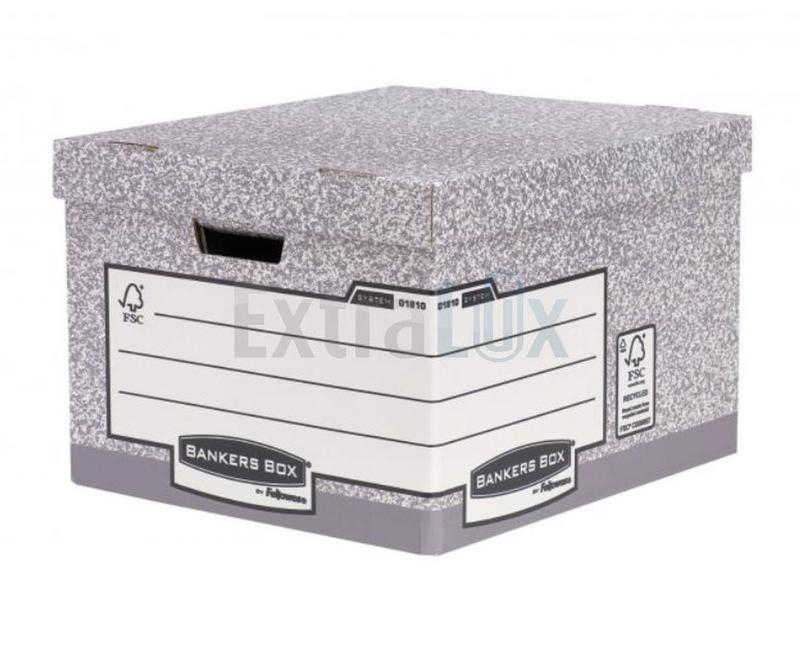 ŠKATLA ARHIVSKA ZA 4 REGISTRATORJE 380X287X430 FELLOWES FE01810