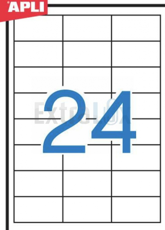 ETIKETE LASER APLI 64,6X33,8MM, VODOODPORNE, PLASTIFICIRANE, 20/24/1