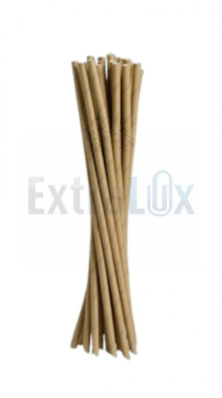 SLAMICE PAPIRNATE  S PREGIBOM RJAVA KRAFT 6 mm x 240 mm 250/1