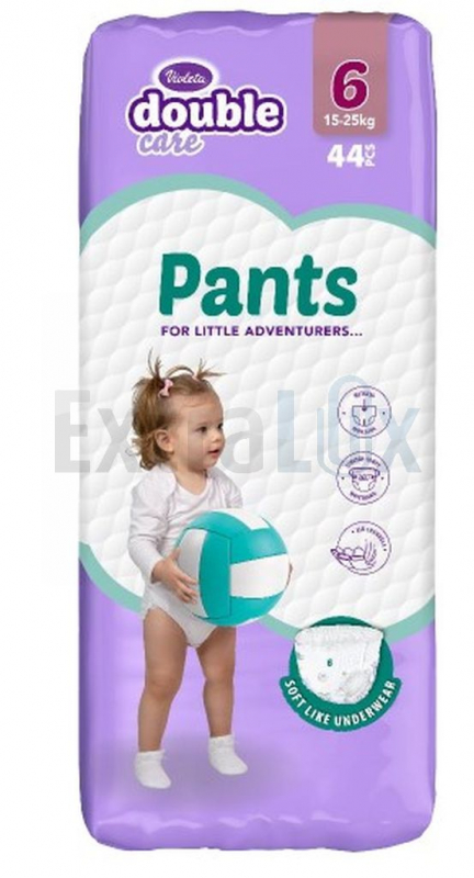 OTROŠKE HLAČNE PLENICE VIOLETA DOUBLE CARE 6,  JUNIOR +,15-25KG, 44/1