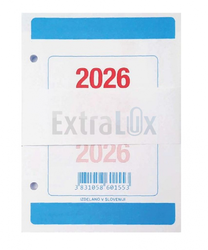 Vložek za namizni koledar velik pleksi  2026