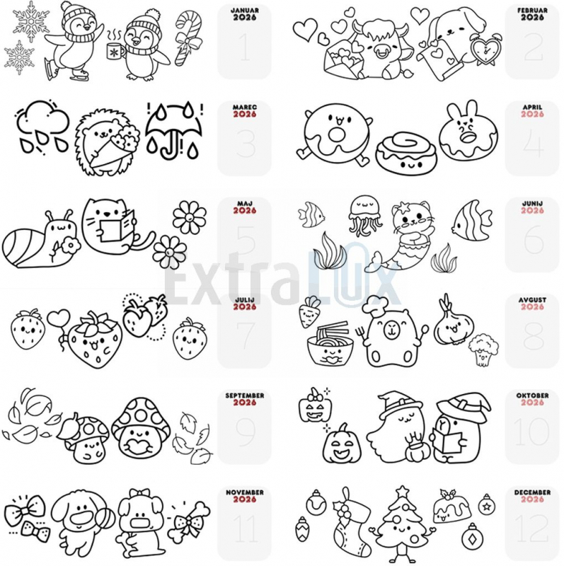 KOLEDAR DRUŽINSKI PLANER 2026