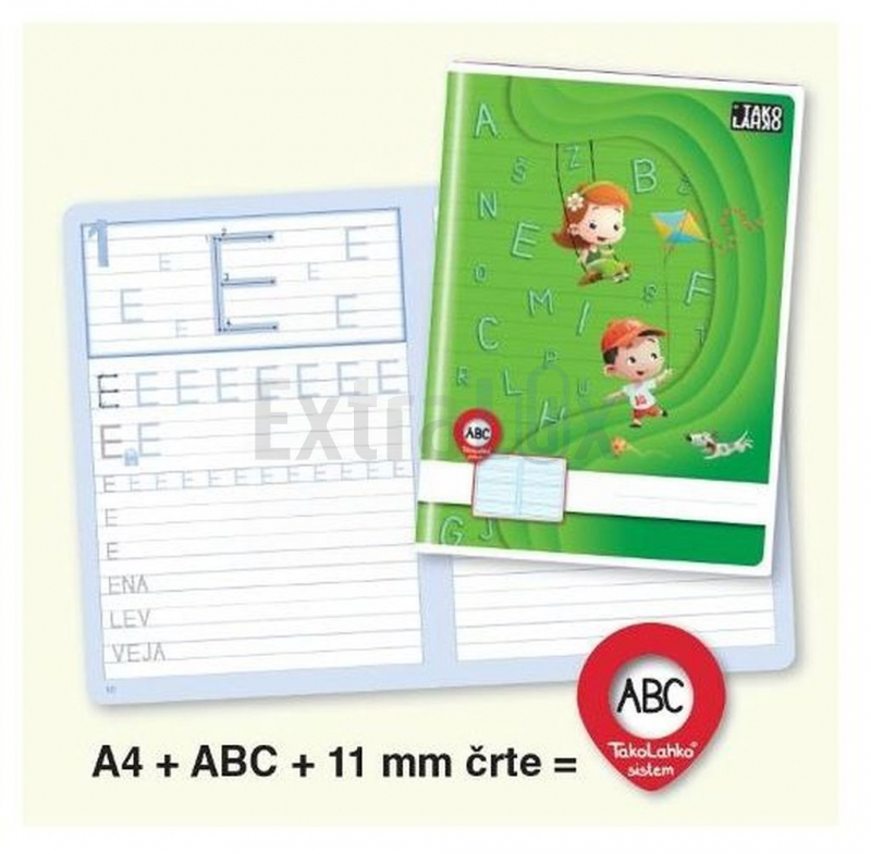 ZVEZEK A4 MP TAKO LAHKO ABC S PREDLOGAMI VELIKIH ČRK ART. G2500010
