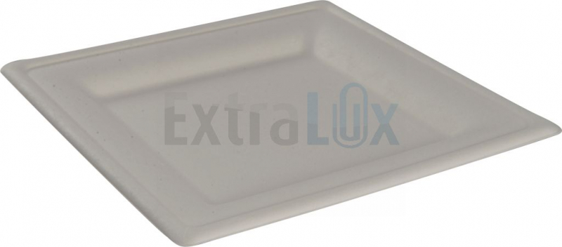 KROŽNIK BIO SLADKORNI TRS  KVADRATNI, BEL, 20X20CM, 50/1