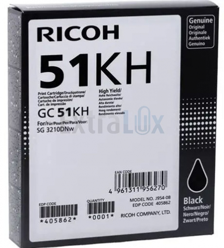 RICOH KARTUŠA GC51 BKHC (405862) ČRNA