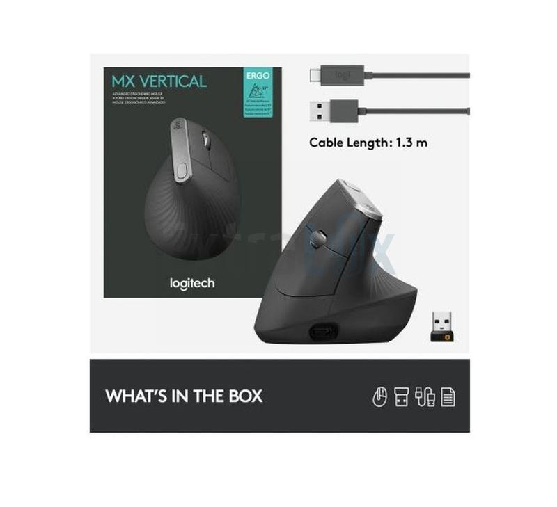 MIŠKA LOGITECH CORDLESS MX VERTICAL BREZŽIČNA ERGONOMSKA (910-005448)