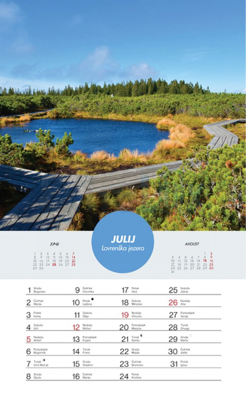 KOLEDAR SLOVENSKA JEZERA  2026