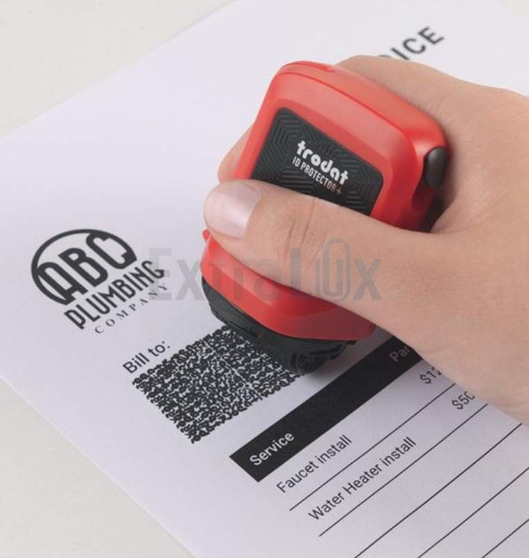 ŠTAMPILJKA TRODAT ID PROTECTOR ROLLER, S KARTUŠO ZA PONOVNO POLNJENJE, ŠIRINA 2,5CM