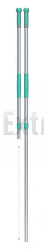 ROČAJ ALUMINIJASTI, TELESKOPSKI (97-184) CM, BREZ NAVOJA ZELENO-MODRI