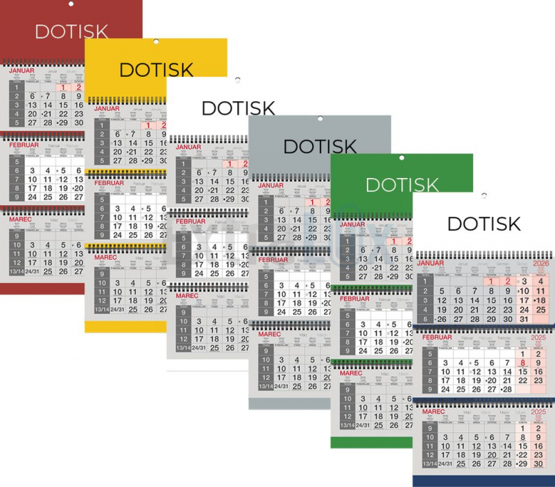 KOLEDAR TRIDELNI POSLOVNI S ŠPIRALO   2026