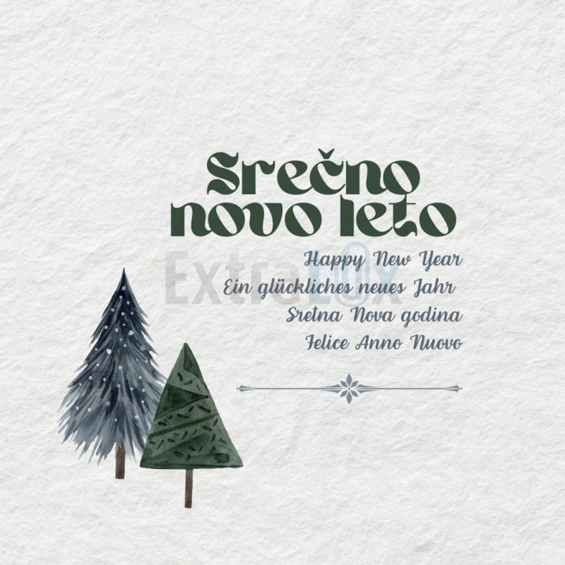 VOŠČILNICE NOVOLETNE KOCKA 150X150 10/1