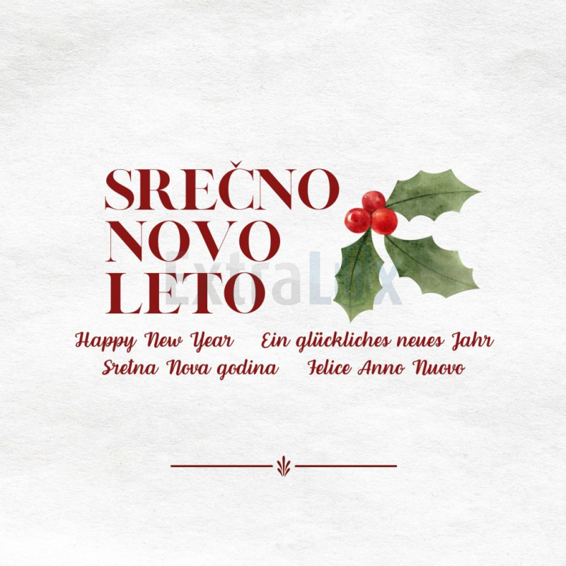 VOŠČILNICE NOVOLETNE KOCKA 150X150 10/1