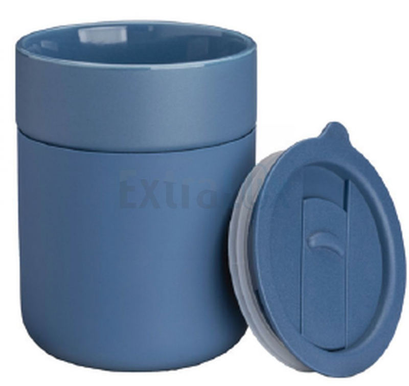 KERAMIČNA SKODELICA S SILIKONSKO PREVLEKO Z DRSNIM ODPIRANJEM