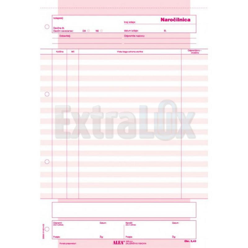 OBRAZEC 5,43 NAROČILNICA A4 KOPIRNA