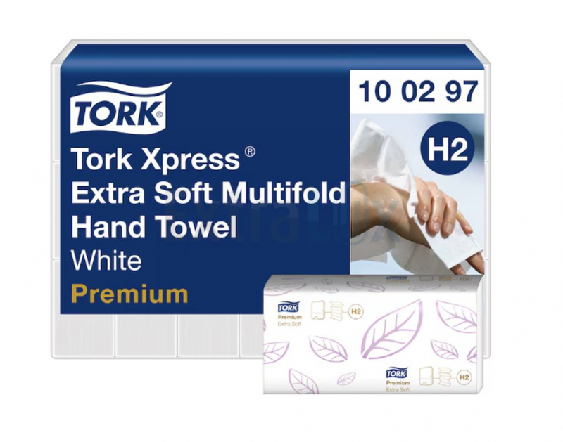 BRISAČE DVOSLOJNE ZLOŽENKE M PREGIB TORK 100297 H2 BELE 21,2X34CM 2100/1 FSC MIX CREDIT
