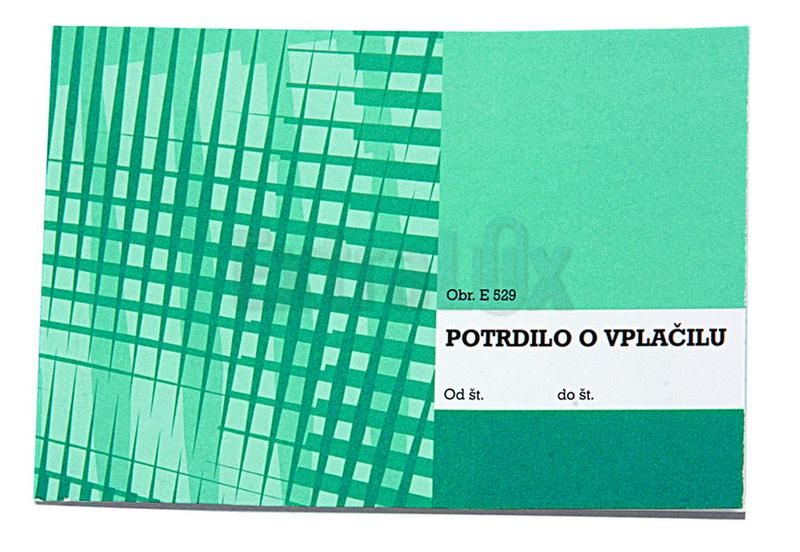 OBRAZEC E 5290 POTRDILO O VPLAČILU A6 KOPIRNI (5,29)