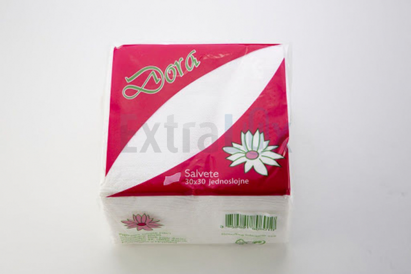 SERVIETI ENOSLOJNI BELI 30X30 48x100/1