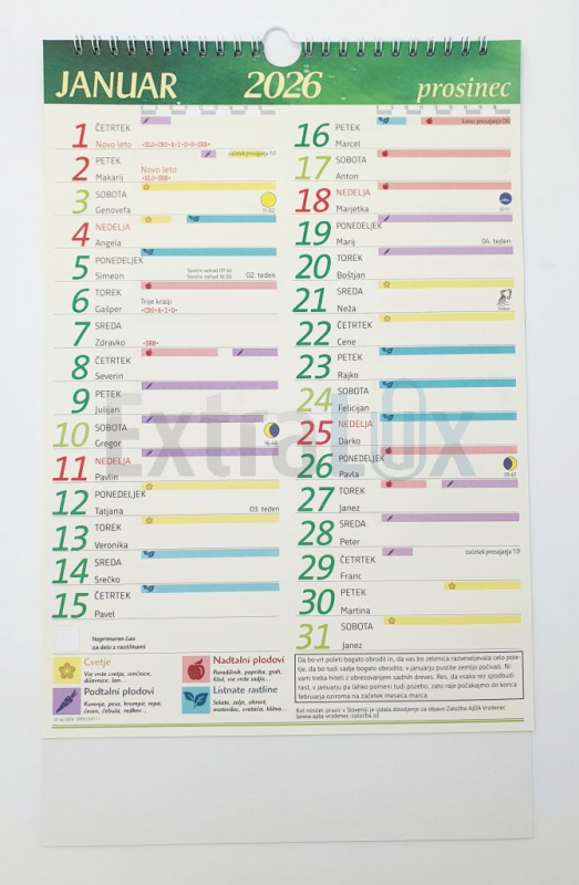 KOLEDAR SETVENI 2026