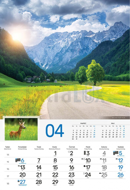 KOLEDAR NARAVNI PARKI SLOVENIJE  2026