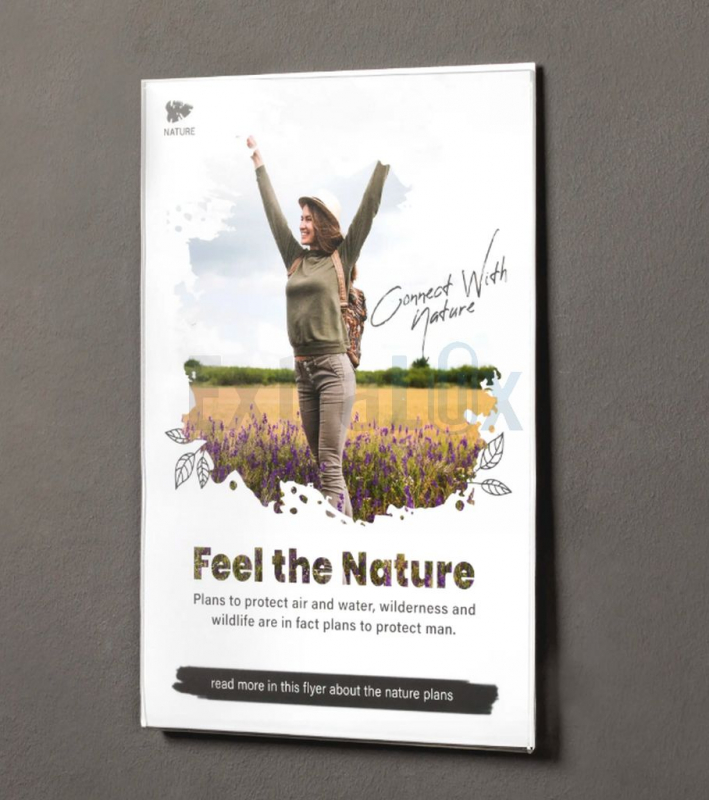 STOJALO STENSKO INFO POKONČNO A5 BASIC PLEKSI SAMOLEPILNO + 2X PENASTI TRAK, BREZ LUKENJ